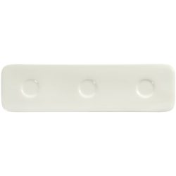 VEGA Platte rechteckig Opus mit Aussparung; 350 ml, 36.5x10.5x1.5 cm (LxBxH); elfenbein; 4 Stück / Pack
