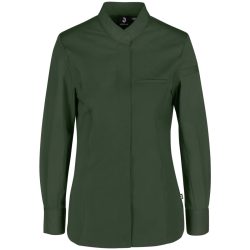 JOBELINE Damen Kochjacke Marco Langarm; Kleidergrösse 50; dunkeloliv