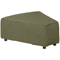 VEGA Hocker für modulares Sofa Belford abgerundet; 99x90x40 cm (BxTxH); Sitz grün meliert, Gestell schwarz