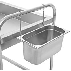 PULSIVA GN-Halterung; 15.5x31.5x16.5 cm (BxTxH); silber