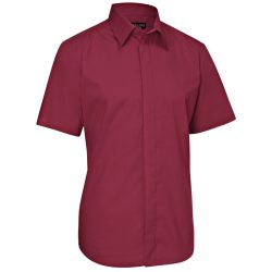 JOBELINE Herren Hemd Noah Kurzarm; Kleidergrösse 39/40; bordeaux