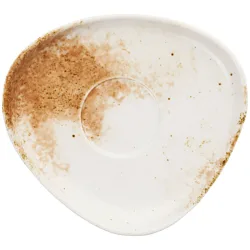 VEGA Kaffee-/Becher-Untertasse Purior; 15.5x14x2.3 cm (LxBxH); weiss/braun; oval; 6 Stück / Pack