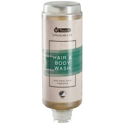 V-Touch Hotel Shampoo und Duschgel Circular Life 2 in 1 im Spendersystem; 360 ml; transparent; 18 Stück / Pack