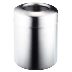 PULSIVA Tischabfallbehälter Sordino; 1200 ml, 12x14 cm (ØxH); silber; rund