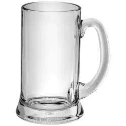 Borgonovo Bierkrug  Icon mit Eichstrich; 385 ml, 7.2x14.2 cm (ØxH); transparent; 0.3 l Eichstrich, 6 Stück / Pack