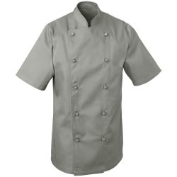 PULSIVA Herrenkochjacke Paolo Halbarm; Kleidergrösse 60; hellgrau