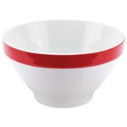 PULSIVA Schale Multi-Color; 440 ml, 13.8x7.1 cm (ØxH); weiss/rot; 6 Stück / Pack
