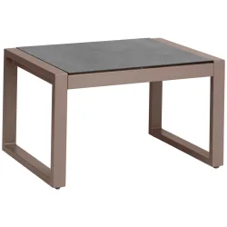 VEGA Outdoor Beistelltisch Sereno; 70x50x40 cm (LxBxH); taupe; rechteckig