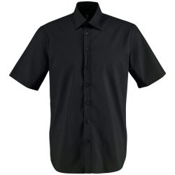 JOBELINE Herren Hemd Porter Kurzarm; Kleidergrösse 45/46; schwarz