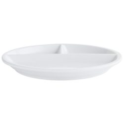 PULSIVA Teller Stackora 3-geteilt; 25.5 cm (Ø); weiss; rund; 6 Stück / Pack