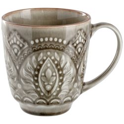 PULSIVA Kaffeebecher Indie; 380 ml, 9.5x10.5 cm (ØxH); grau; 4 Stück / Pack