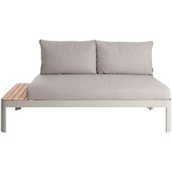 VEGA Outdoor Sofa Amalfia; 172x72x73 cm (BxTxH); Sitz hellgrau, Gestell hellgrau