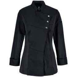 JOBELINE Damen Kochjacke Lewis Langarm; Kleidergrösse 34; schwarz