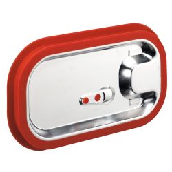 PULSIVA GN-Deckel 1/4 Basic mit Silikondichtung; GN 1/4, 26.5x16.2 cm (LxB); silber