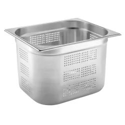 PULSIVA GN-Behälter 1/2 Basic gelocht ; GN 1/2, 12500 ml, 32.5x26.5x20 cm (LxBxT); silber