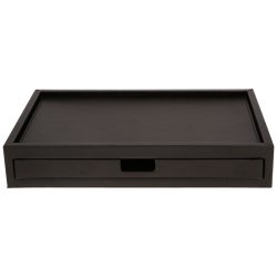 PULSIVA Willkommenstablett Hotel Charme; 20x30x7 cm (LxBxH); schwarz; rechteckig