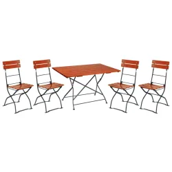 VEGA Outdoor Sitzgruppe Bavaria 5-teilig; 80x74 cm (BxH); kastanie