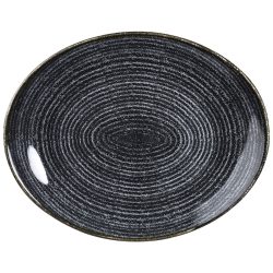 Churchill Teller Studio Prints Charcoal Black oval Coupe; 27x22.9 cm (LxB); schwarz; oval; 12 Stück / Pack