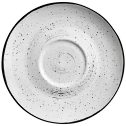 VEGA Kaffee-Untertasse Fungio; 14 cm (Ø); weiss/schwarz; rund; 6 Stück / Pack