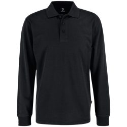 JOBELINE Herren Poloshirt Fly Langarm; Kleidergrösse 4XL; schwarz