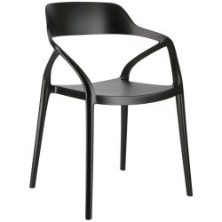PULSIVA Kunststoff Stuhl Soreva; 57x51x79 cm (BxTxH); schwarz; 4 Stück / Pack
