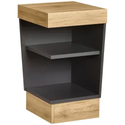 VEGA Buffettisch Valinta Eckelement; 47.5x81x47.5 cm (BxHxT); anthrazit/eiche; rechteckig