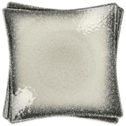 VEGA Platte Nagoya eckig; 20.5x20.5x5.5 cm (LxBxH); weiss/grau; 4 Stück / Pack