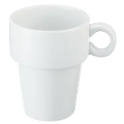 PULSIVA Kaffeebecher Zala; 250 ml, 8.2x9.5 cm (ØxH); weiss; rund; 6 Stück / Pack
