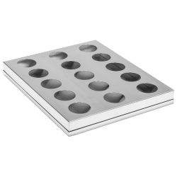 VEGA Flaschenhalter für Tablett-Abräumwagen Baristo; 47x55x8 cm (BxTxH); silber