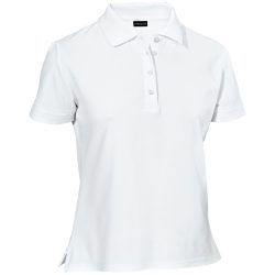 JOBELINE Damen Poloshirt Cato Kurzarm; Kleidergrösse S; weiss