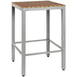 PULSIVA Outdoor-Stehtisch Resistance; 70x70x110 cm (LxBxH); Platte braun, Gestell grau; quadratisch