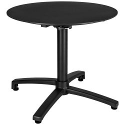 VEGA Outdoor-Aluminium-Loungetisch Taipa rund; 60x50 cm (ØxH); Platte schwarz, Gestell schwarz; rund