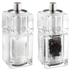 VEGA Salz-/Pfeffermühle Alma; 25 ml, 3.8x9x3.8 cm (BxHxT); transparent; 2 Stück / Pack