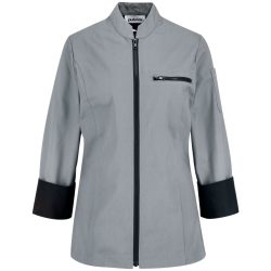 PULSIVA Damenkochjacke Lorenzo; Kleidergrösse 34; grau