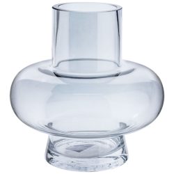 Glasvase Biserka; 17x17 cm (ØxH); grau