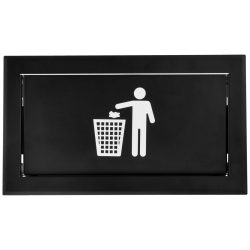 VEGA Abfallklappe Waste; 33x19x4.5 cm (LxHxT); schwarz; rechteckig