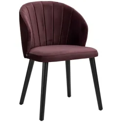 VEGA Polsterstuhl Ambrosia; 54x59x82 cm (BxTxH); Sitz violett, Gestell schwarz