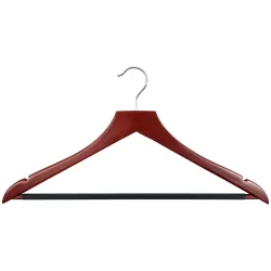 PULSIVA Hotel Kleiderbügel Cimbrio; 44.5x23 cm (LxH); mahagoni; 24 Stück / Pack