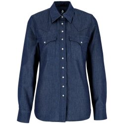 JOBELINE Damen Jeanshemd Ryan; Kleidergrösse 50; dunkelblau