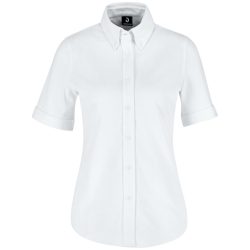 JOBELINE Damen Bluse Piqué Kurzarm; Kleidergrösse S; weiss