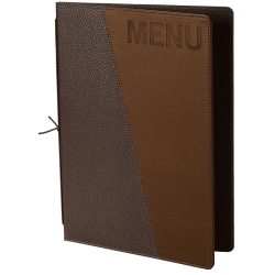 VEGA Speisekarte Sully mit Prägung MENU A4; DIN A4, 25x34 cm (BxH); braun