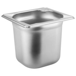 PULSIVA GN-Behälter 1/6 Profi; GN 1/6, 2500 ml, 17.6x16.2x15 cm (LxBxT); edelstahl