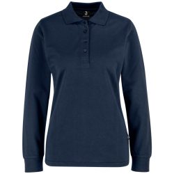 JOBELINE Damen Poloshirt Fly Langarm; Kleidergrösse XL; navy