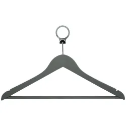 PULSIVA Hotel Kleiderbügel Colgado; 44.5x27 cm (LxH); grau; 12 Stück / Pack