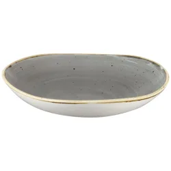Churchill Teller tief Stonecast Peppercorn organisch; 1100 ml, 25.3 cm (B); grau/braun; organisch; 12 Stück / Pack
