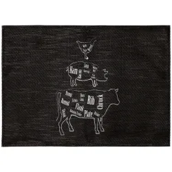 ERWIN M. Tischset Tenoris Animal; 33x45 cm (BxL); schwarz; 4 Stück / Pack