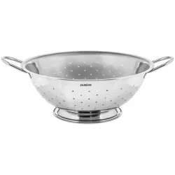 PULSIVA Seiher mit Standfuss II; 40x15.5 cm (ØxH); silber; halbrund