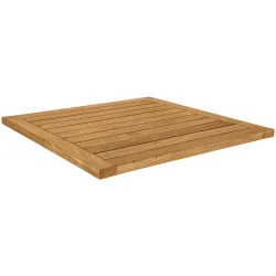 VEGA Outdoor-Teak-Tischplatte Mirello quadratisch; 80x80x3 cm (LxBxH); braun; quadratisch