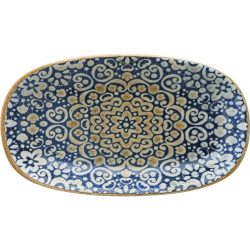 Bonna Platte Alhambra oval; 15x8.5 cm (LxB); blau/weiss/braun; oval; 12 Stück / Pack