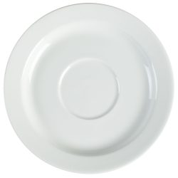 PULSIVA Kaffee-Untertasse Ronda; 15 cm (Ø); weiss; rund; 6 Stück / Pack